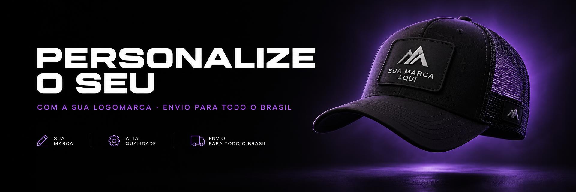 Personalize o seu boné com a sua logomarca